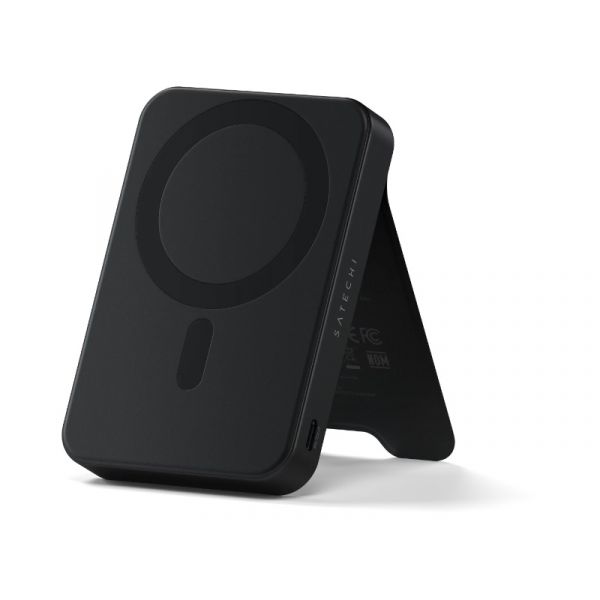 Satechi Qi2 10K Magnetic Power Bank with Stand, Black (ST-B10Q2SK)